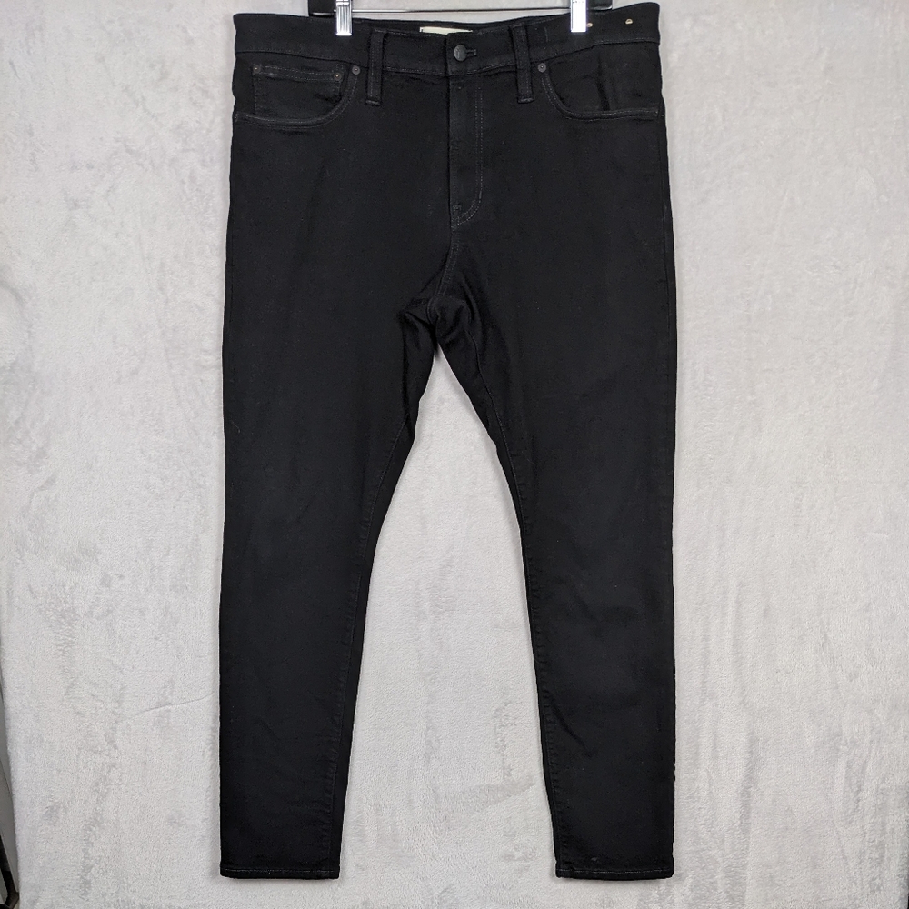 Madewell Coolmax Jeans Men 39 x 31(actual) Black Denim Skinny Stretch Everyday